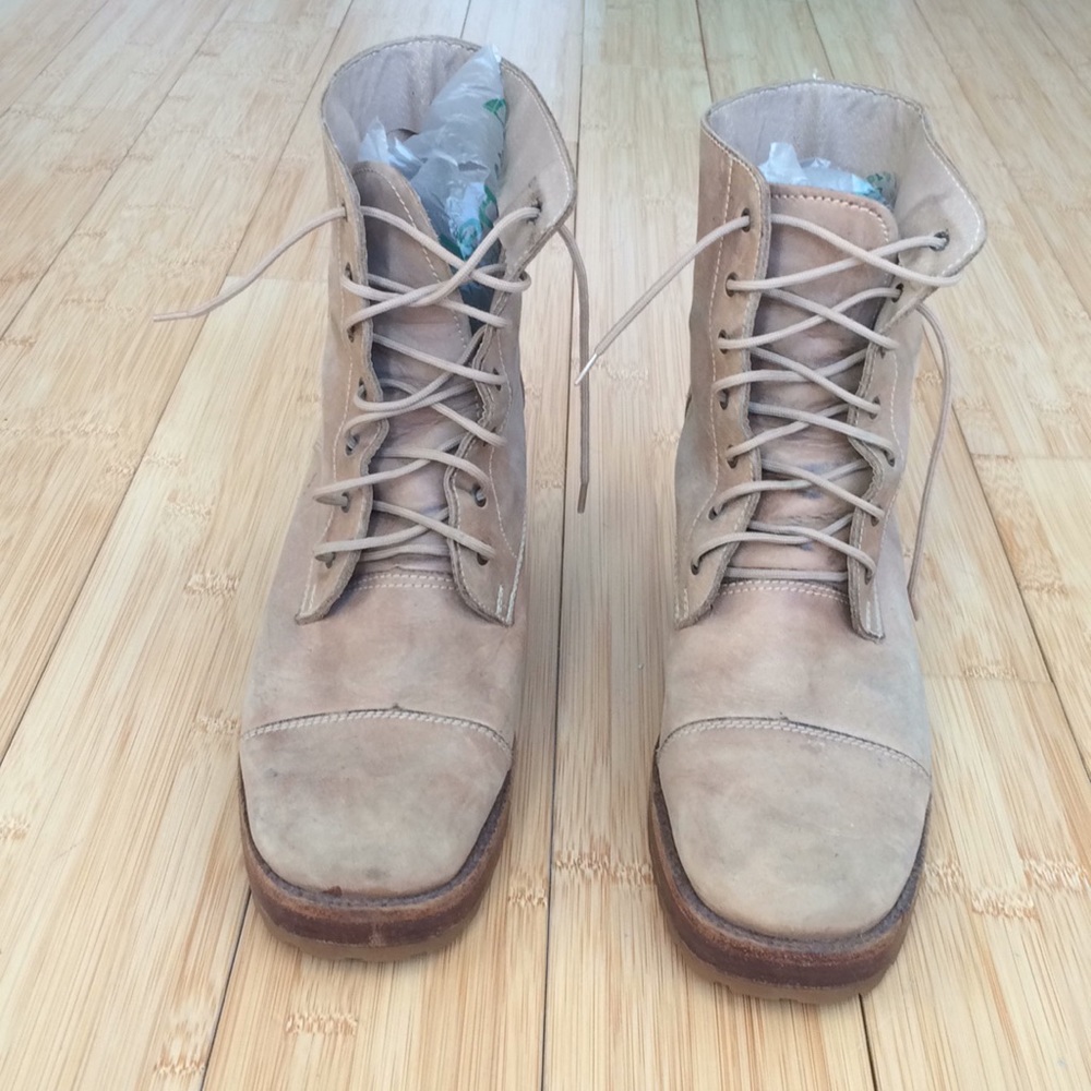 Leather heeled boots